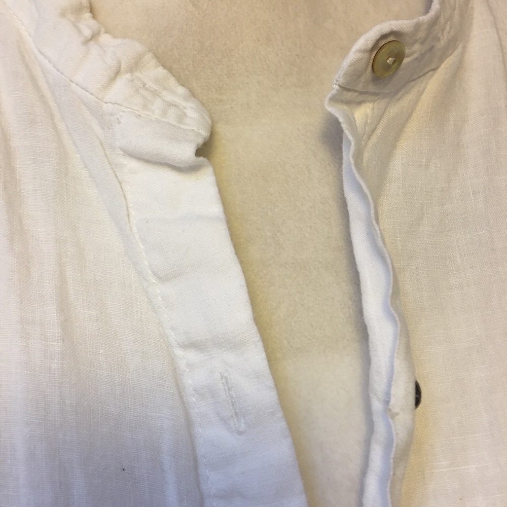 Eileen Fisher woman short sleeve linen top relaxed white size 2X - Picture 2 of 7